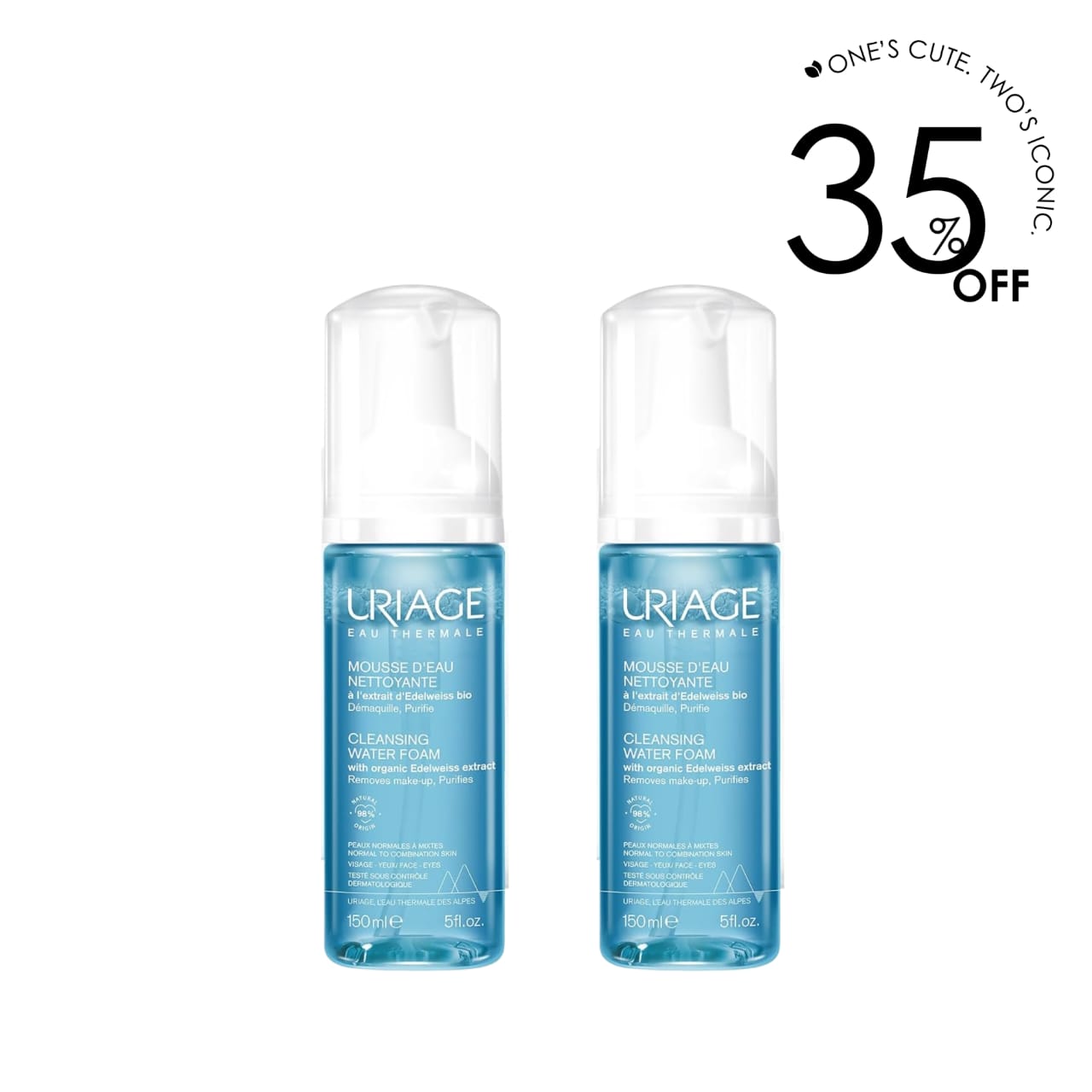 2 x Cleansing Make-up Remover Foam - Normal to Oily Skin