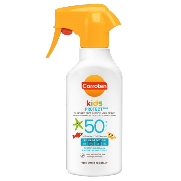 Kids Protect Plus Suncare Face & Body Milk Spray 4D Protection SPF50, 270 ML