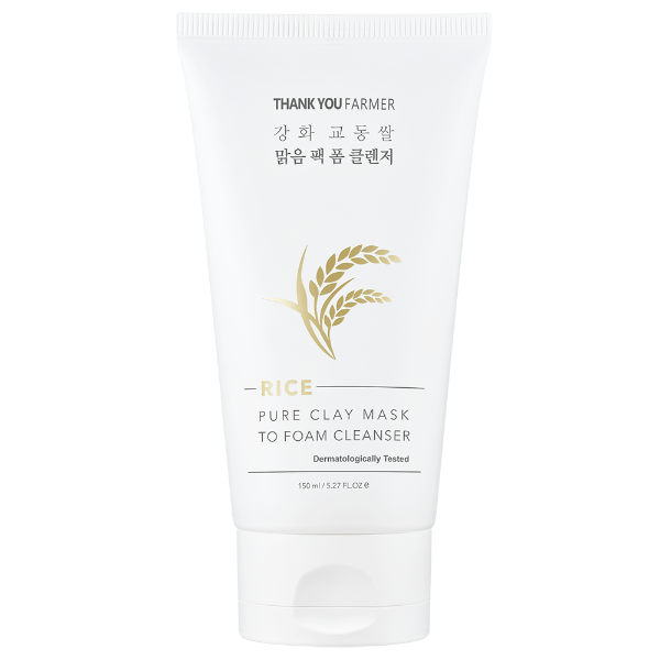 Rice Pure Clay Mask to Foam Cleanser 150 ML