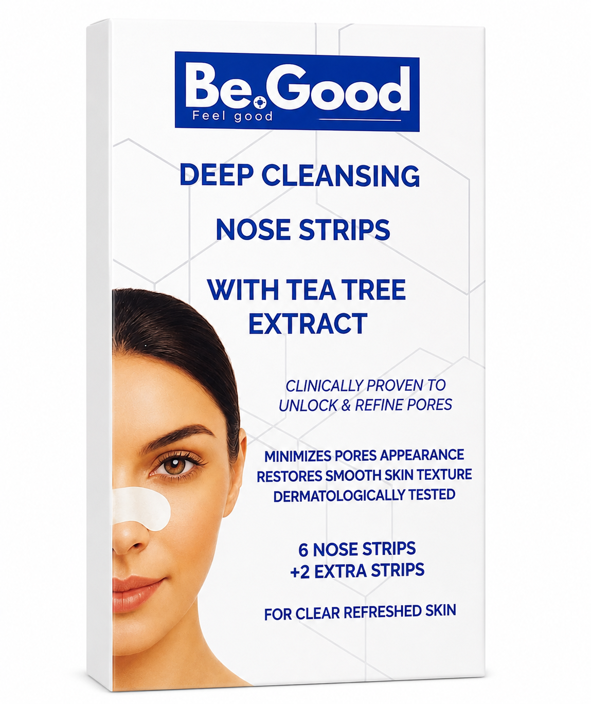 Be.Good Deep Cleansing Nose Strips with Tea Tree Extract – 6 + 2 Extra Strips
