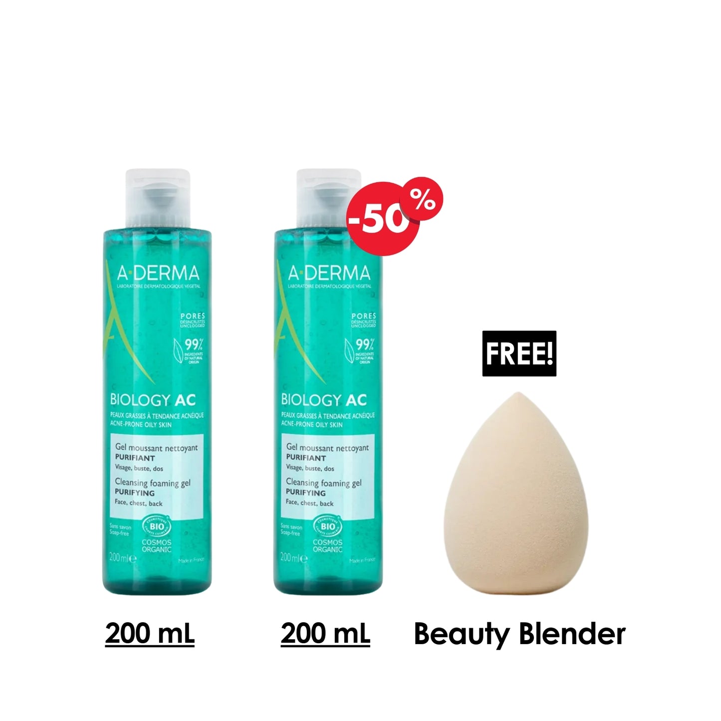 Biology Ac Gel - Gentle Cleanser For Acne + Free Gift