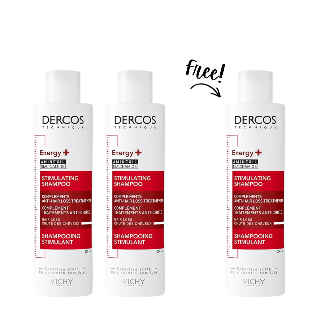 Buy 2 Get 1 - Dercos Energising Shampoo-A Complement to Hair-Loss Treatments 200 ML