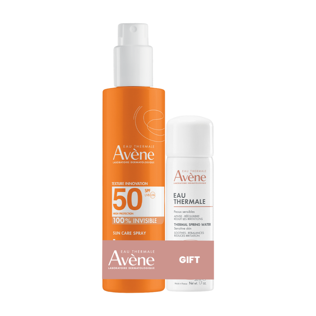 SPF 50+ Invisible Sun Spray 200mL + FREE Avène Thermal Spring Water | Buy 1 Get 1