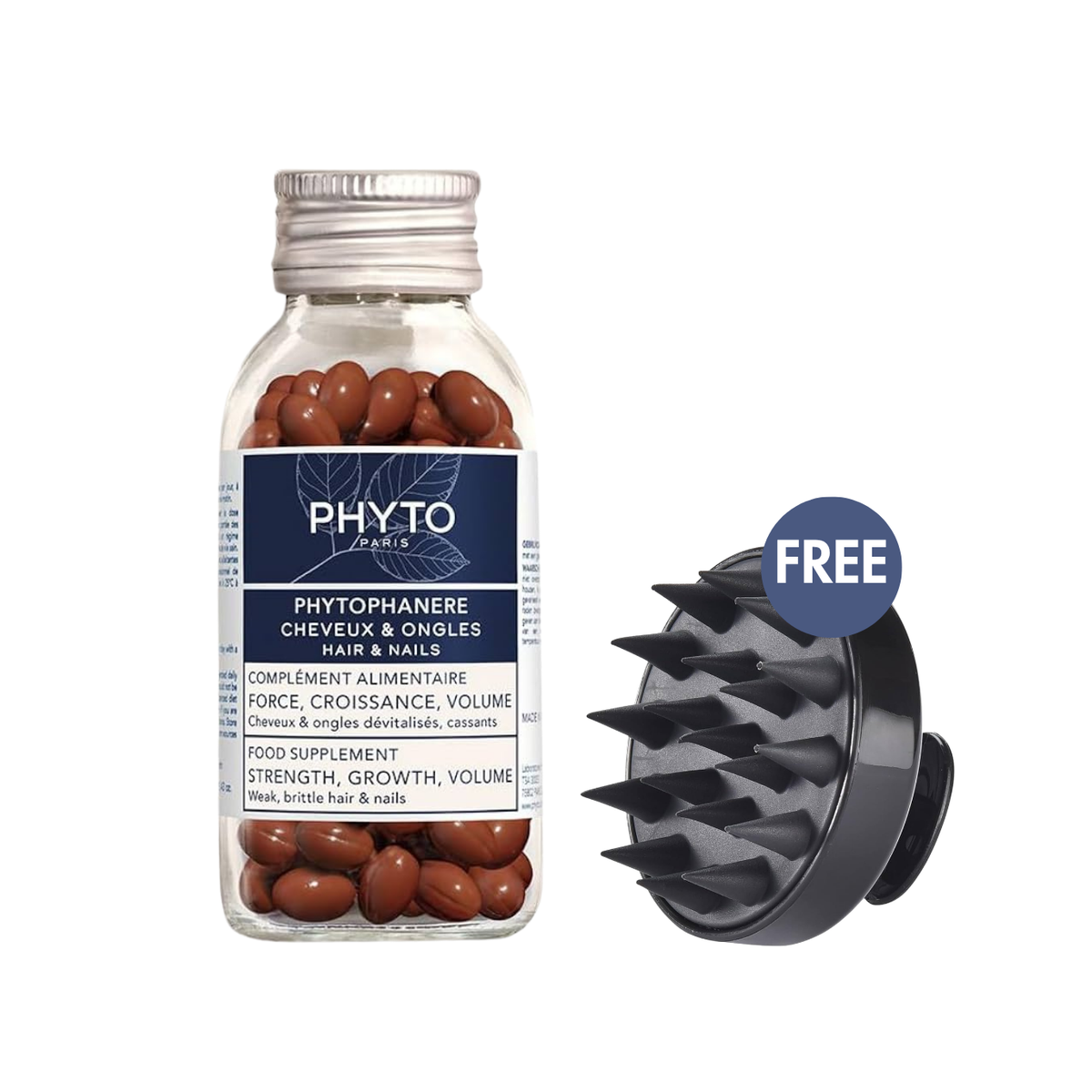 PHYTO Phytophanère Hair & Nails + FREE Scalp Massager