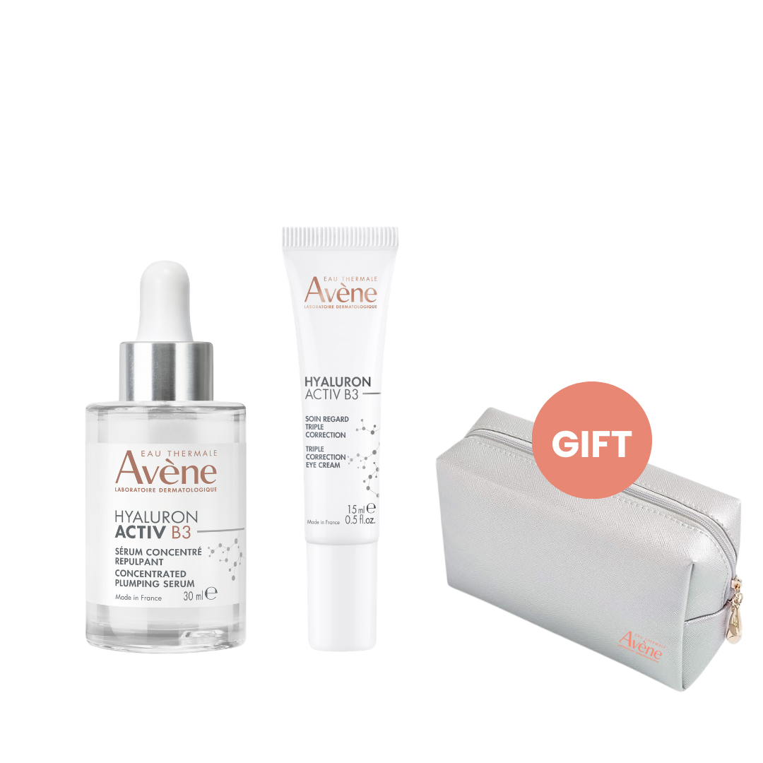 Avène Hyaluron Activ B3 Serum + Triple Correction Eye Care 15ML + Free Pouch