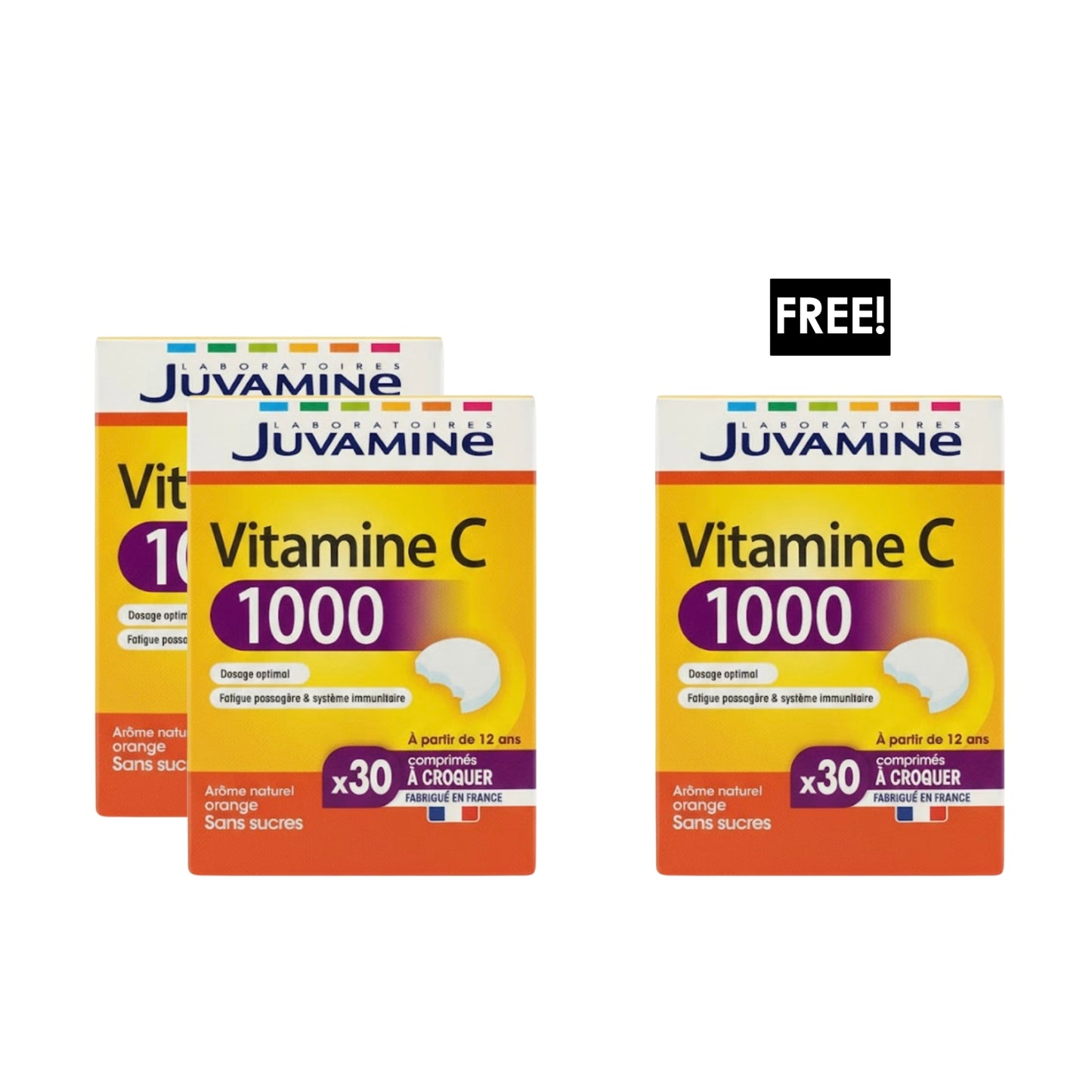 3 X 1000mg Vitamin C Chewable Tablets 30 Tablets
