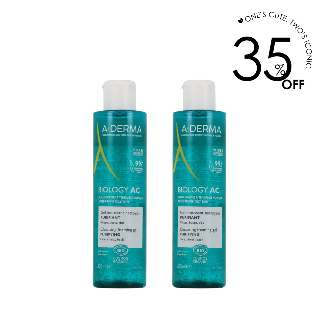 2 x Biology Ac Gel - Gentle Cleanser For Acne