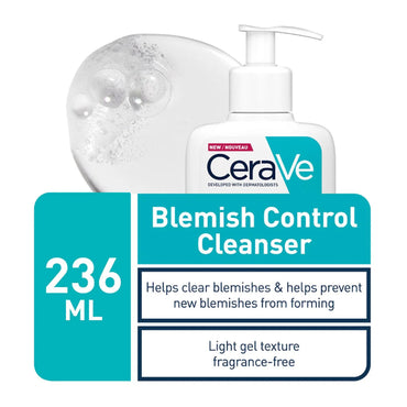 Blemish Control Cleanser Face Wash For Acne & Blemish Prone Skin with 2% Salicylic Acid, Niacinamide and Ceramides