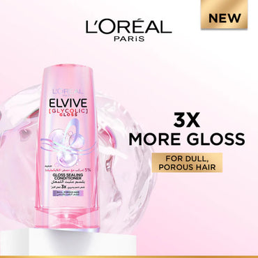 Elvive Glycolic Gloss Gloss Sealing Conditioner For Dull Porous Hair Powered by 3% Glycolic Acid