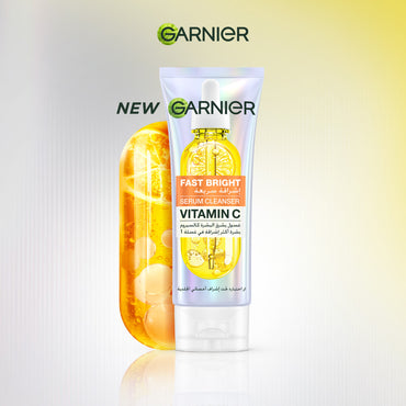 Garnier Fast Bright Serum Cleanser - Dual Action Foam Cleanser - 100 ml