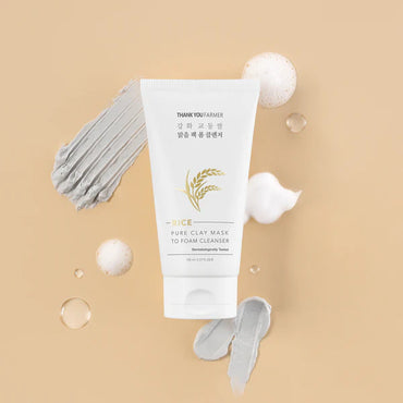 Rice Pure Clay Mask to Foam Cleanser 150 ML