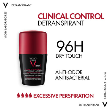 Vichy 96 Hour Clinical Control Deodorant For Men 50 ML