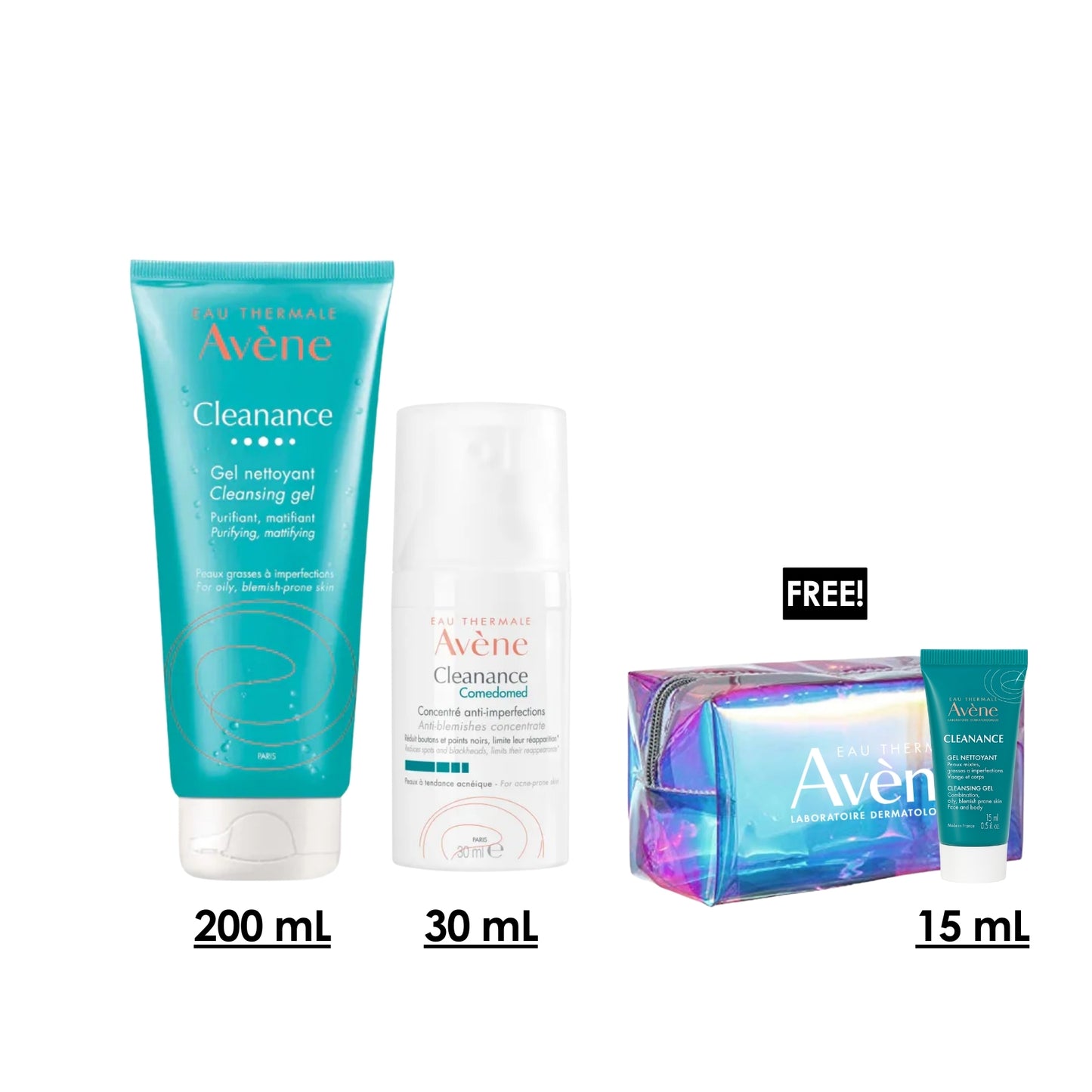Cleanance Acne Cleanser Gel For Oily Skin 200 ML + Cleanance Comedomed 30 ML + Free Gifts