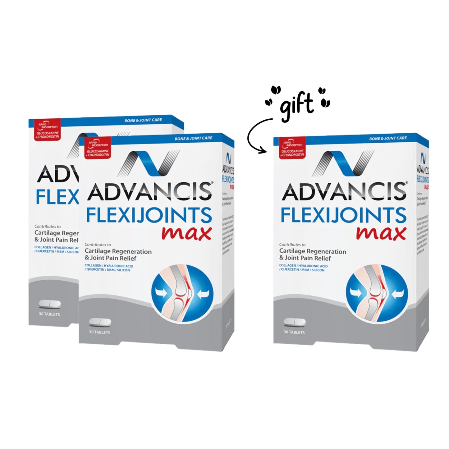 3 x FlexiJoints Max 30 Tablets