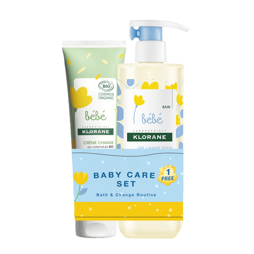 FREE Klorane Baby Gentle Foaming Gel 500ml + FREE Klorane Baby Certified Organic Change Cream 100ml