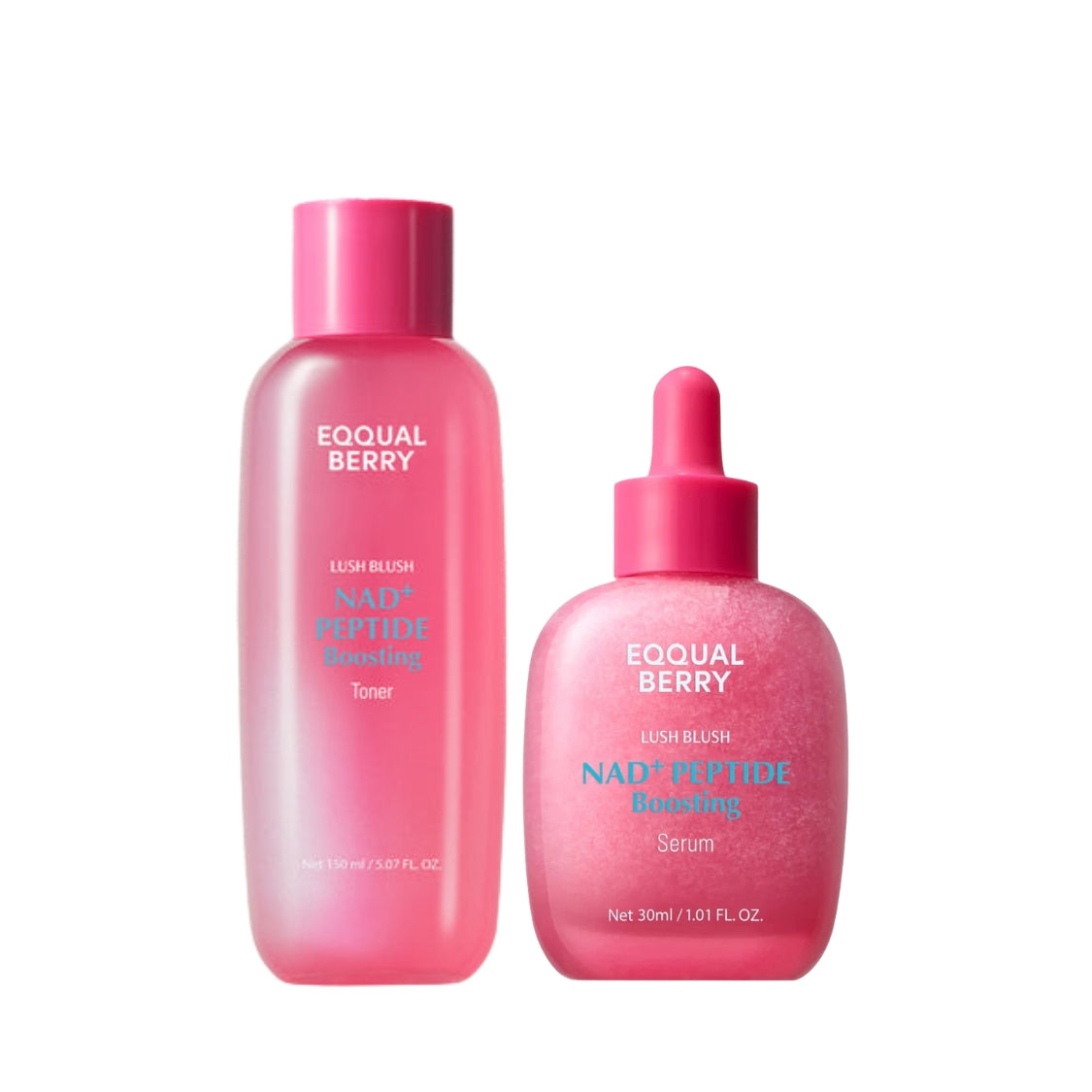 Lush Blush NAD+ Peptide Boosting Toner 150ML + Eqqual Berry NAD+ Peptide Boosting Serum 30ML
