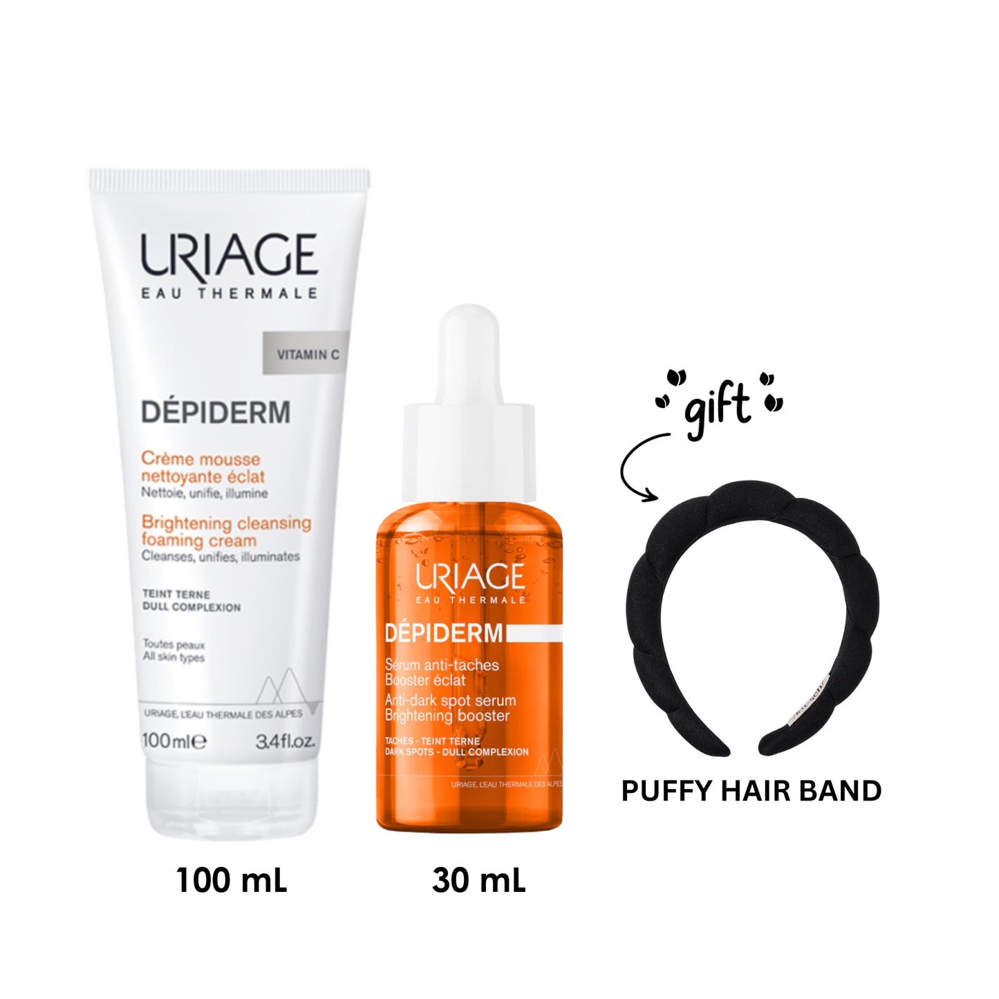 Dépiderm Brightening Cleansing Foaming Cream + Dépiderm Brightening Cleansing Foaming Cream + FREE Headband