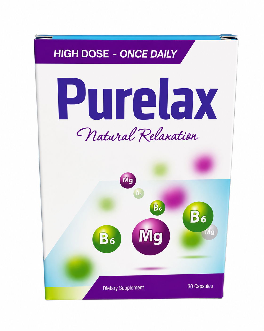 Magnesium & Vitamin B6 for Natural Relaxation & Stress Relief - 30 Capsules