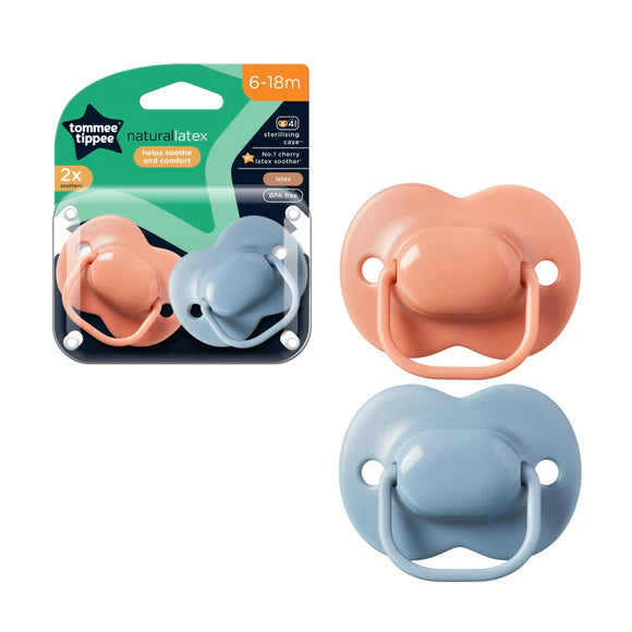 Natural Latex 2X Soothers 6-18M
