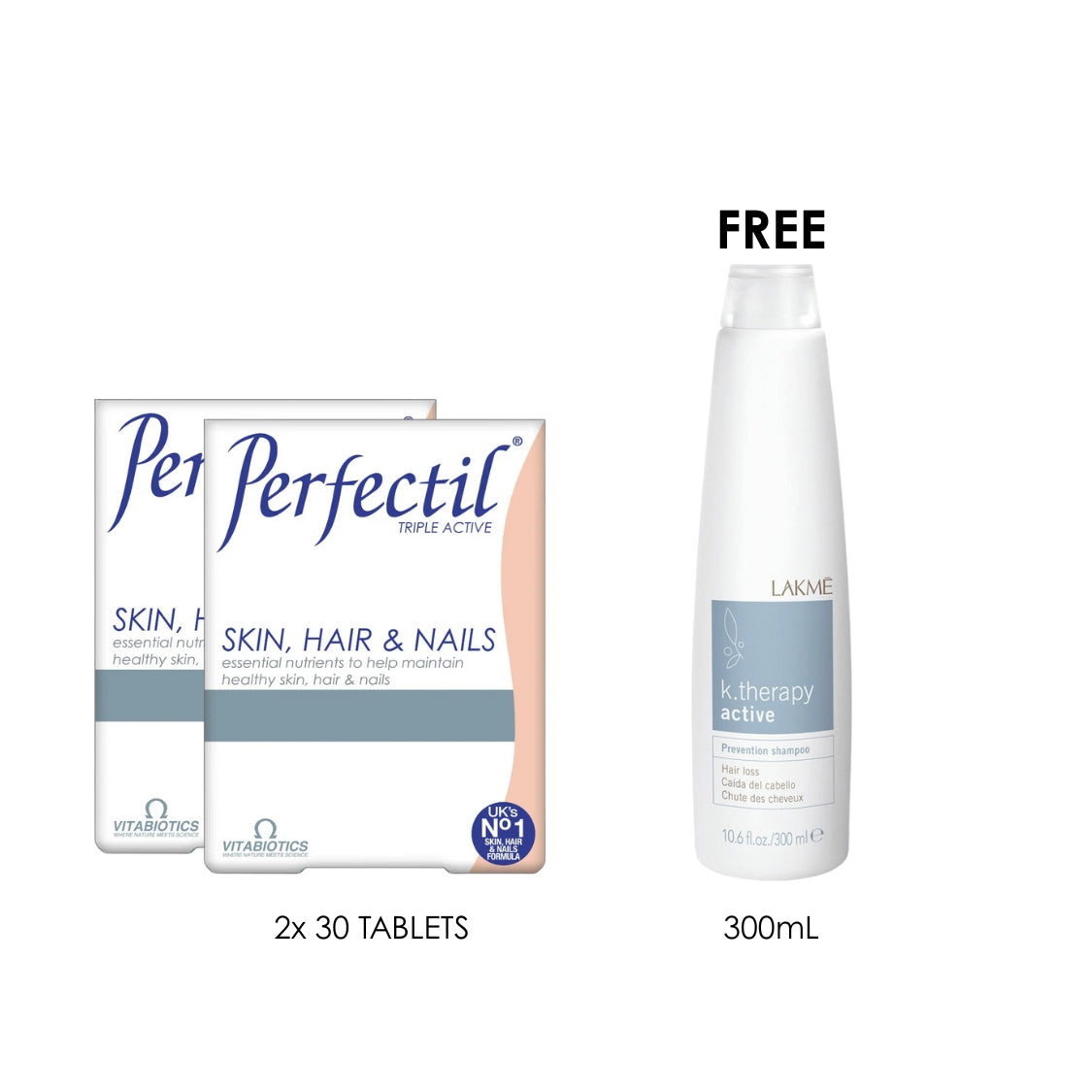 Perfectil Triple Active Coffret +Lakme Shampoo