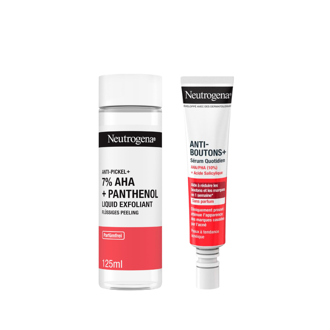 Liquid Exfoliating Face Care 7% AHA + Anti-Bouton AHA/PHA & Salicylic Acid Serum 30ML