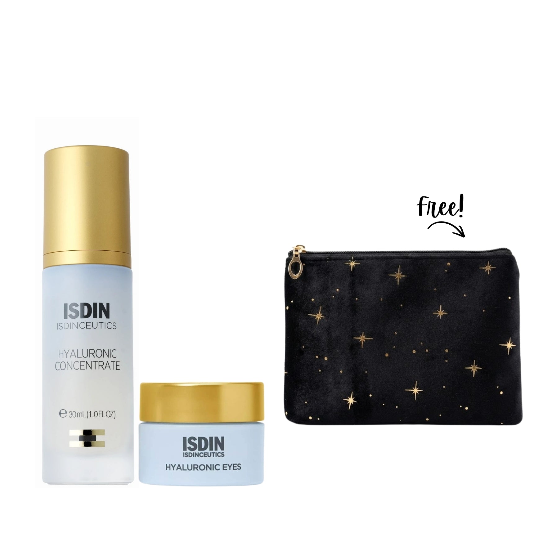 ISDIN Hyaluronic Hydration & Eye Plump Duo + Free Pouch
