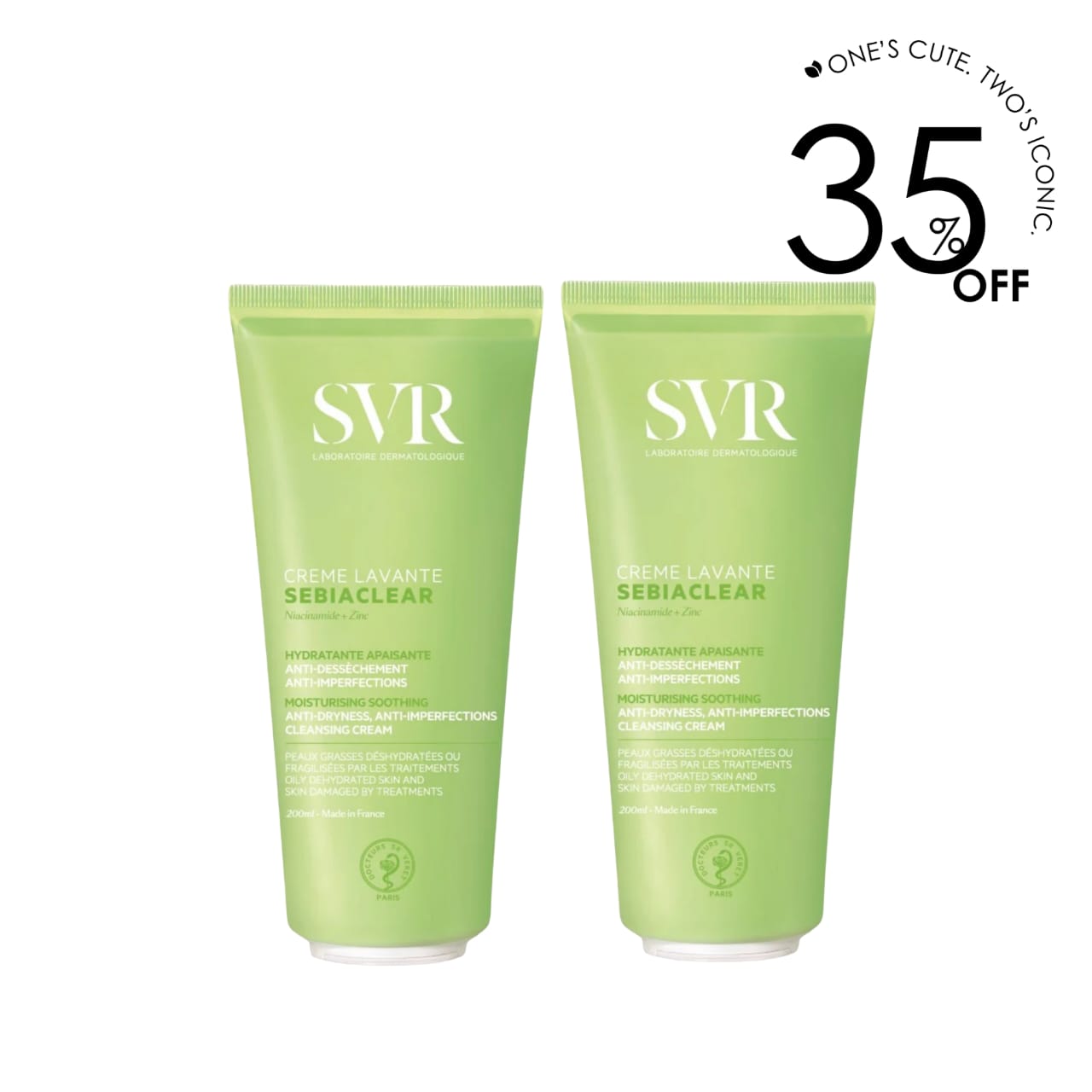 2 x Sebiaclear Cleansing Cream 200 ML