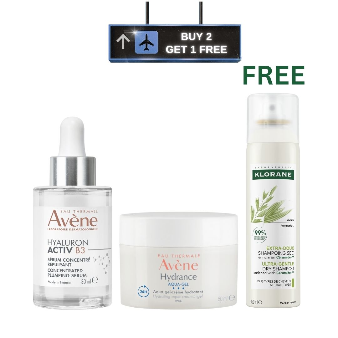 Hyaluron Activ B3 Concentrated Plumping Serum + Hydrance Aqua Gel 50 ML + Free Dry Shampoo With Oat Milk 150 ML