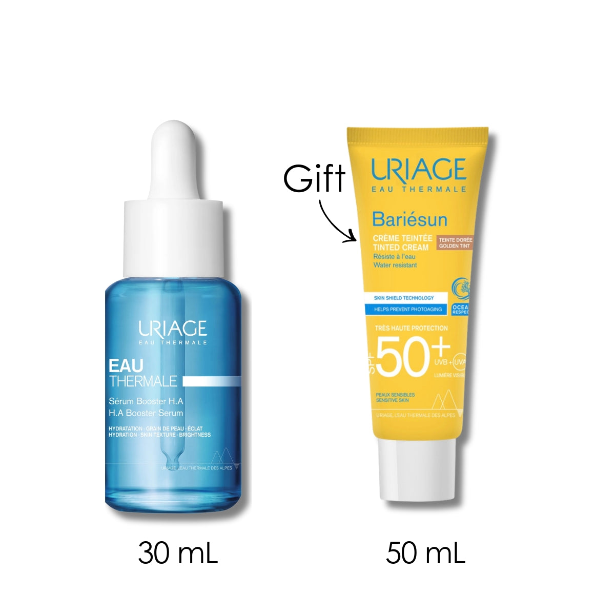 Eau Thermale H.A. Booster Serum + Free Bariésun Tinted Golden Cream