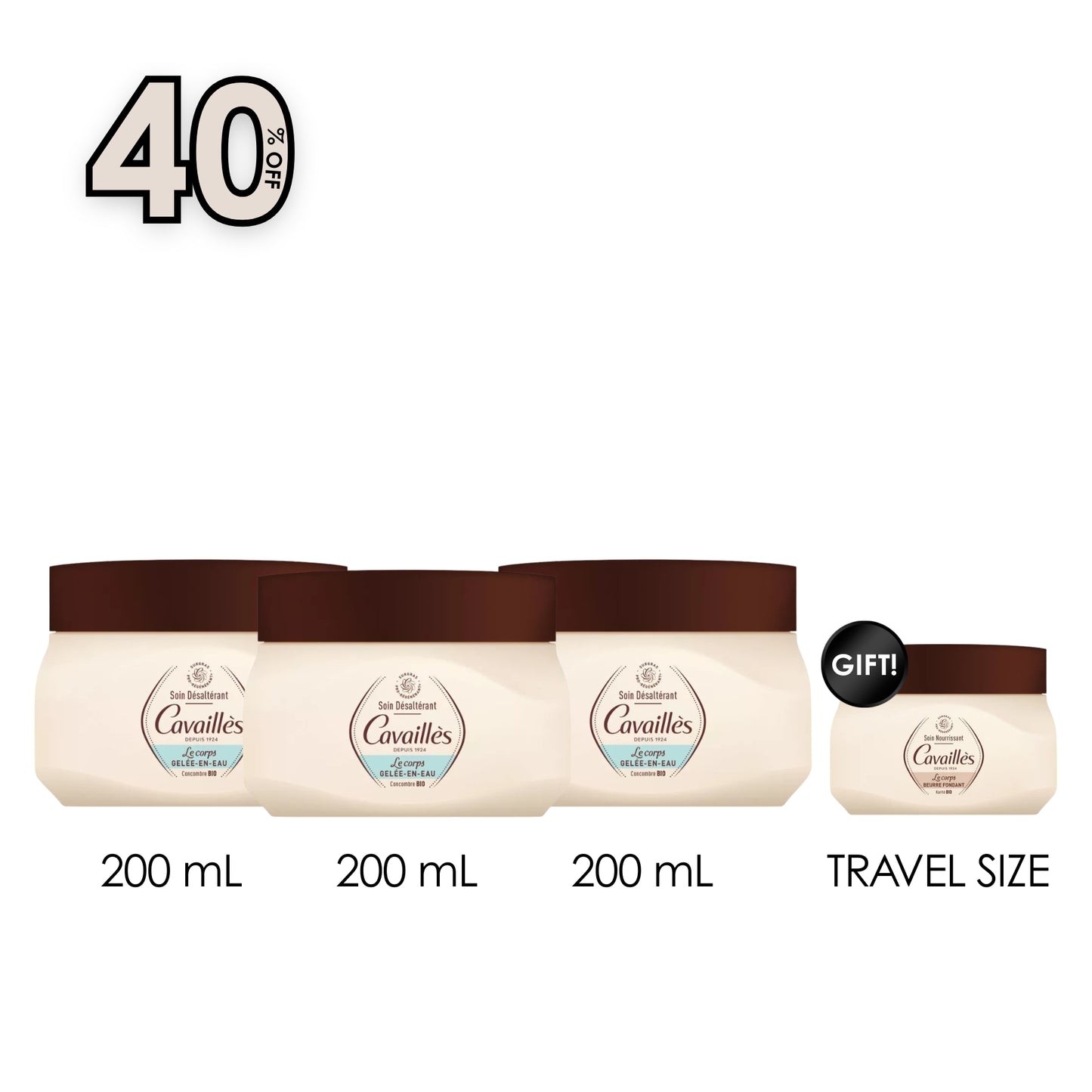 3x The Body Water-Jelly + Gift From Rogé Cavaillès : The Body Nourishing Melting Butter