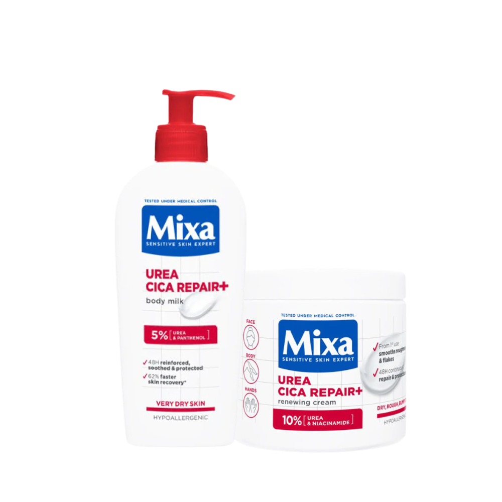 Mixa Urea Cica Repair Lotion 400ML + Urea Cica Repair Cream 400ML