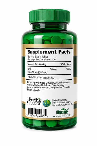 Marina’s Zinc 50 mg – 100 Tablets