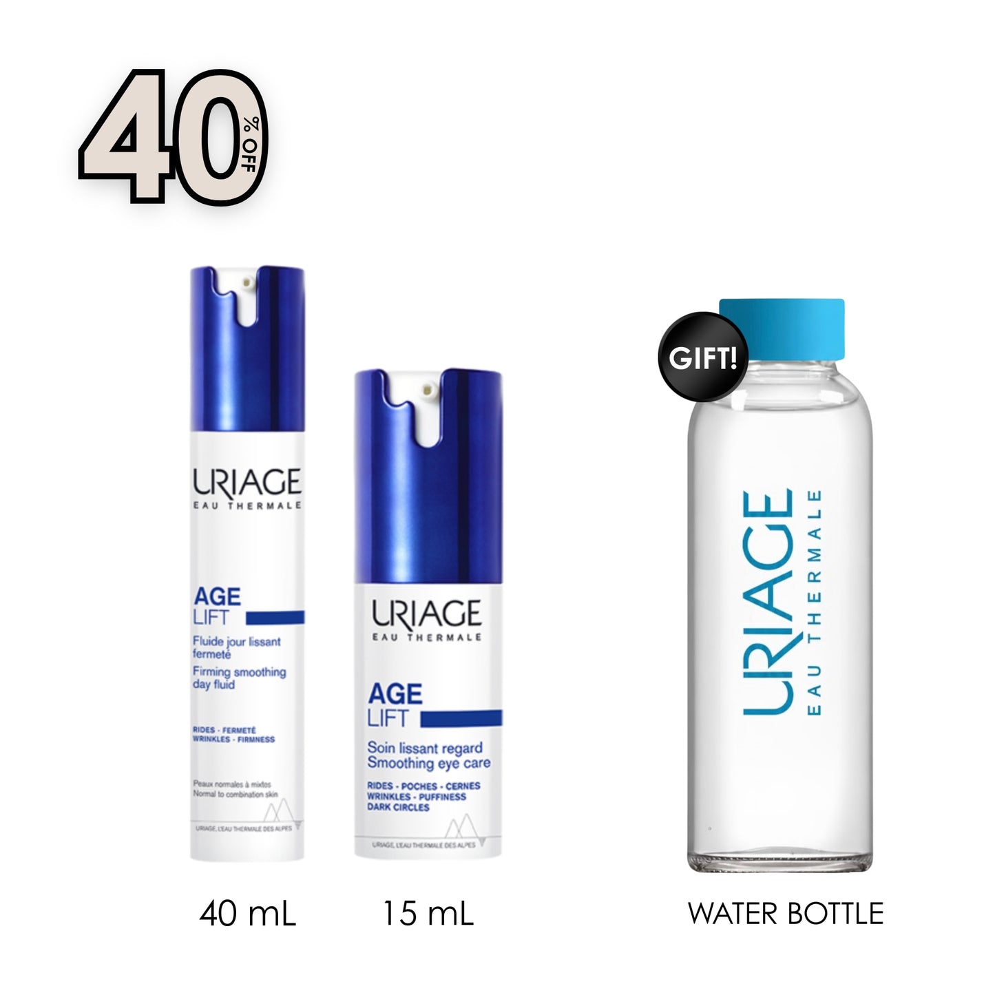 Age Lift Firming Smoothing Day Fluid + Age Lift Smoothing Eye Care 15 ML + Free  Stay Hydrated with this Chic Water Bottle