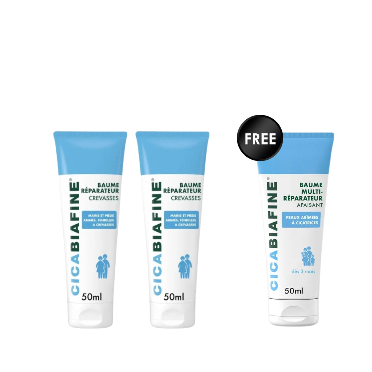 Cicabiafine Cracked Skin Repair Duo + Free Multi-Repair Balm