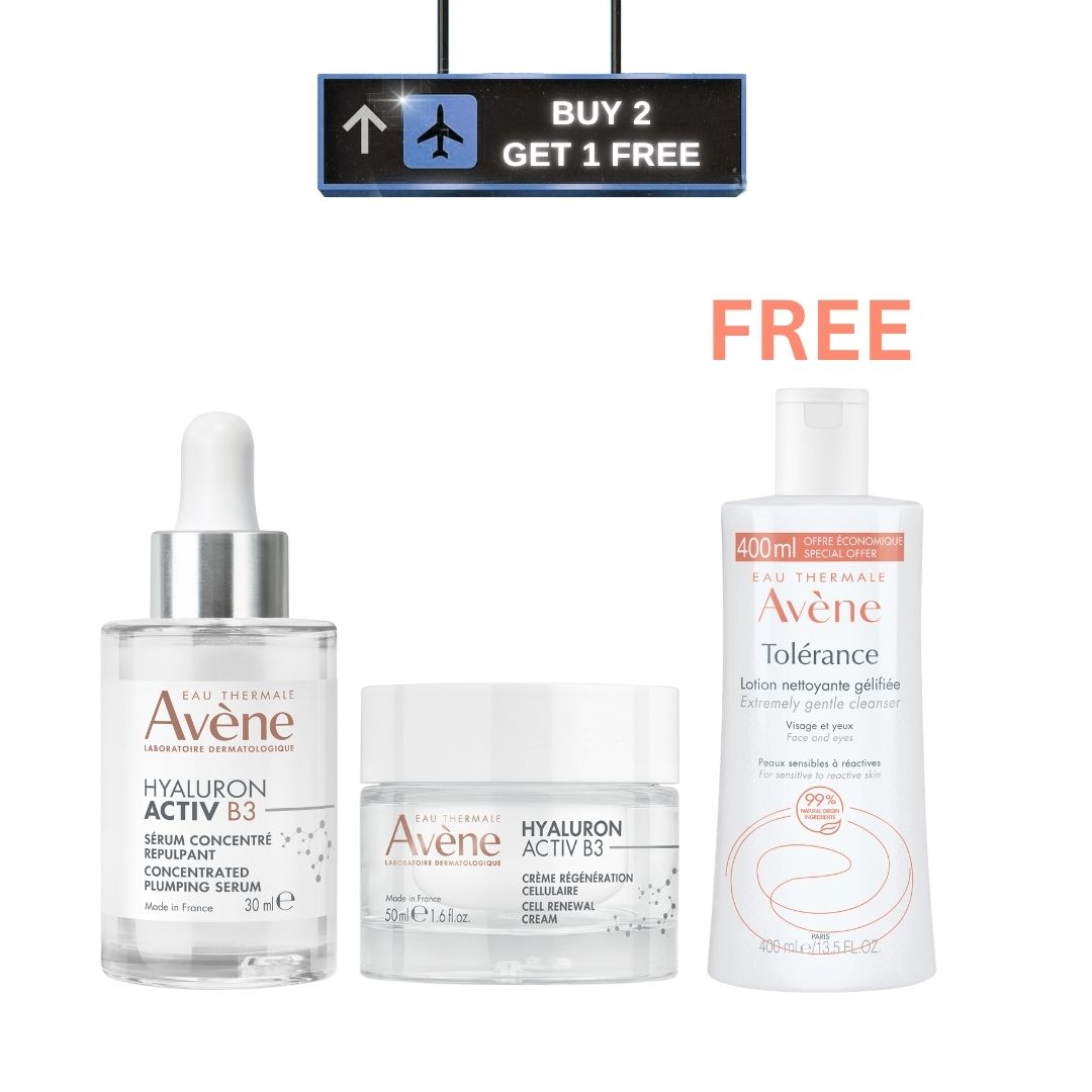 Hyaluron Activ B3 Concentrated Plumping Serum + Hyaluron Activ B3 Renewal Firming Cream + Free Tolérance Extremely Gentle Gel Cleansing Lotion 400 ML