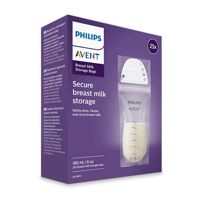 25 Breast Milk Storage Bags 180 ML