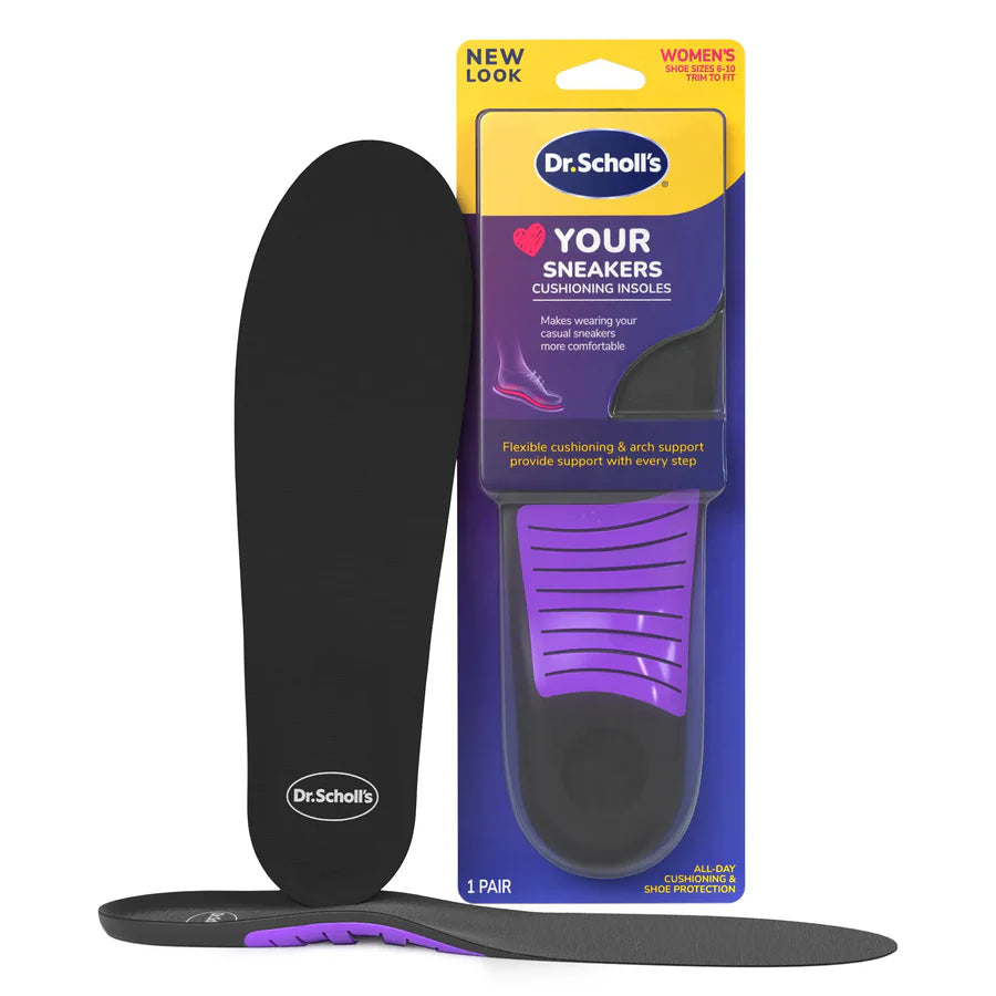 Sneakers Cushioning Insoles 1 Pair Women Shoe Sizes 6-10 Trim to Fit