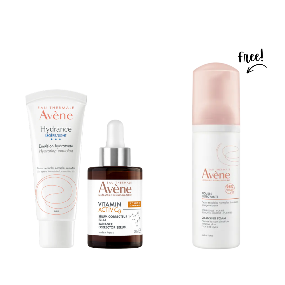 Buy Hydrance Light 40 ML + Vitamin Activ Cg Radiance Correcting Serum 30 ML and Get Free Cleansing Foam 150 ML