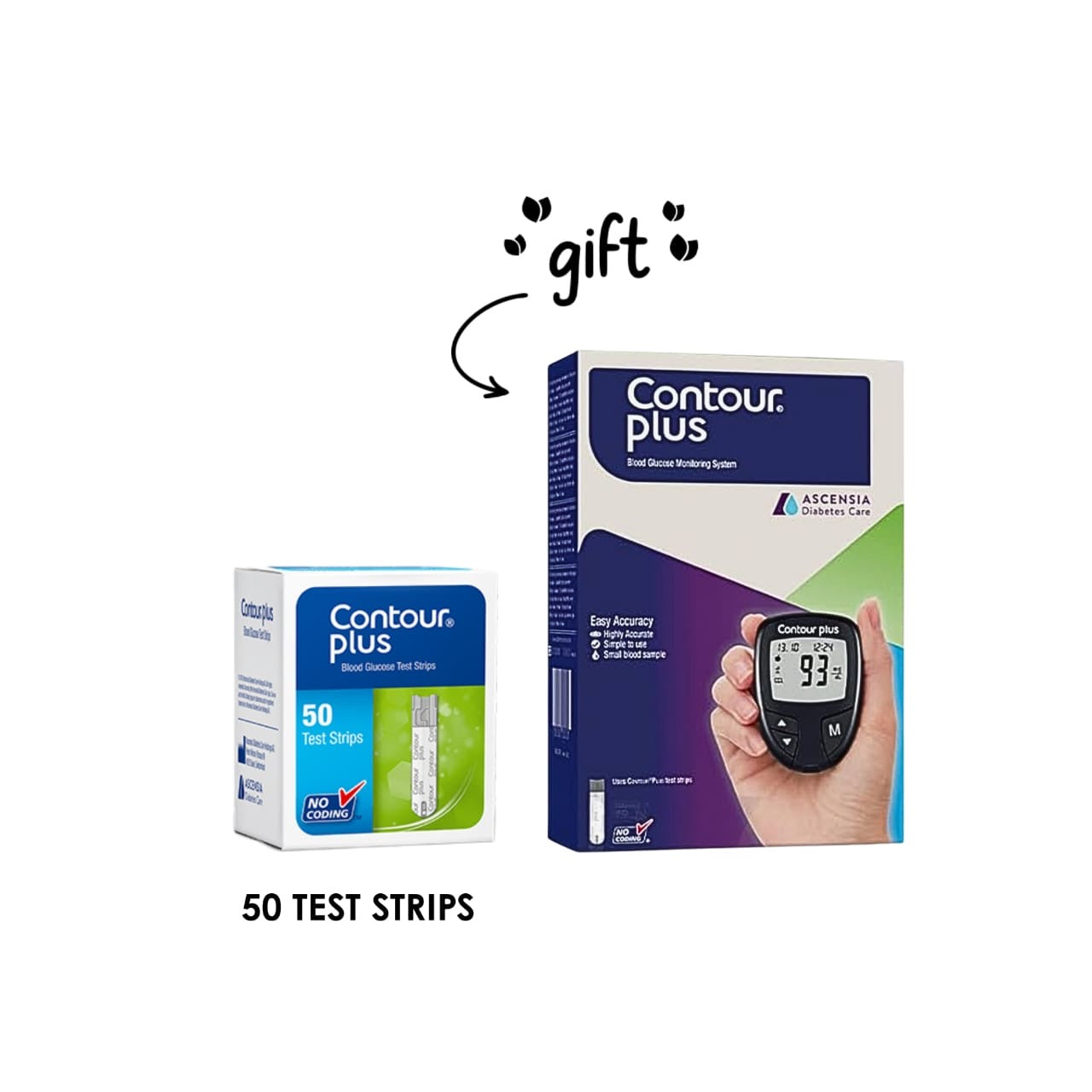 Blood Glucose Test Strips + FREE Glucometer