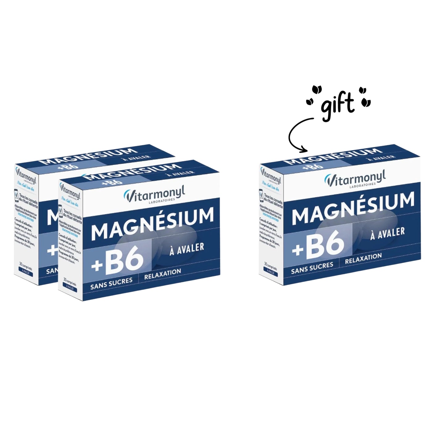 3 x Magnesium B6 30 Tablets - Sugar Free