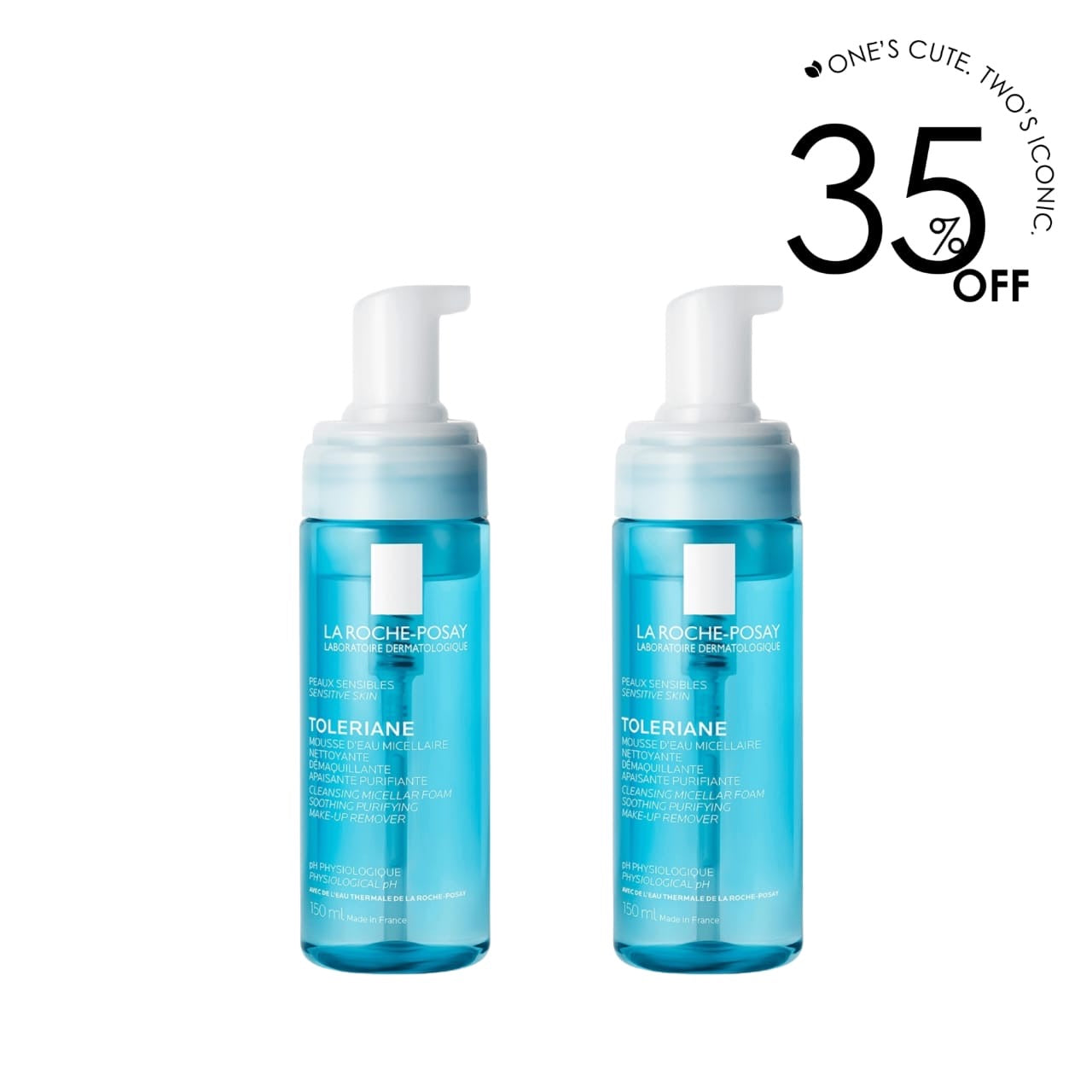 2 x Physiological Foaming Water for Sensitive Skin