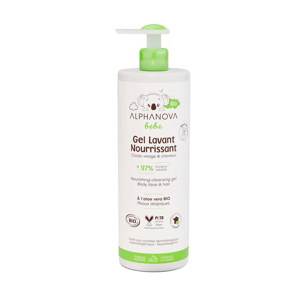 Alphanova Bébé Gel Lavant Nourrissant 400 ML