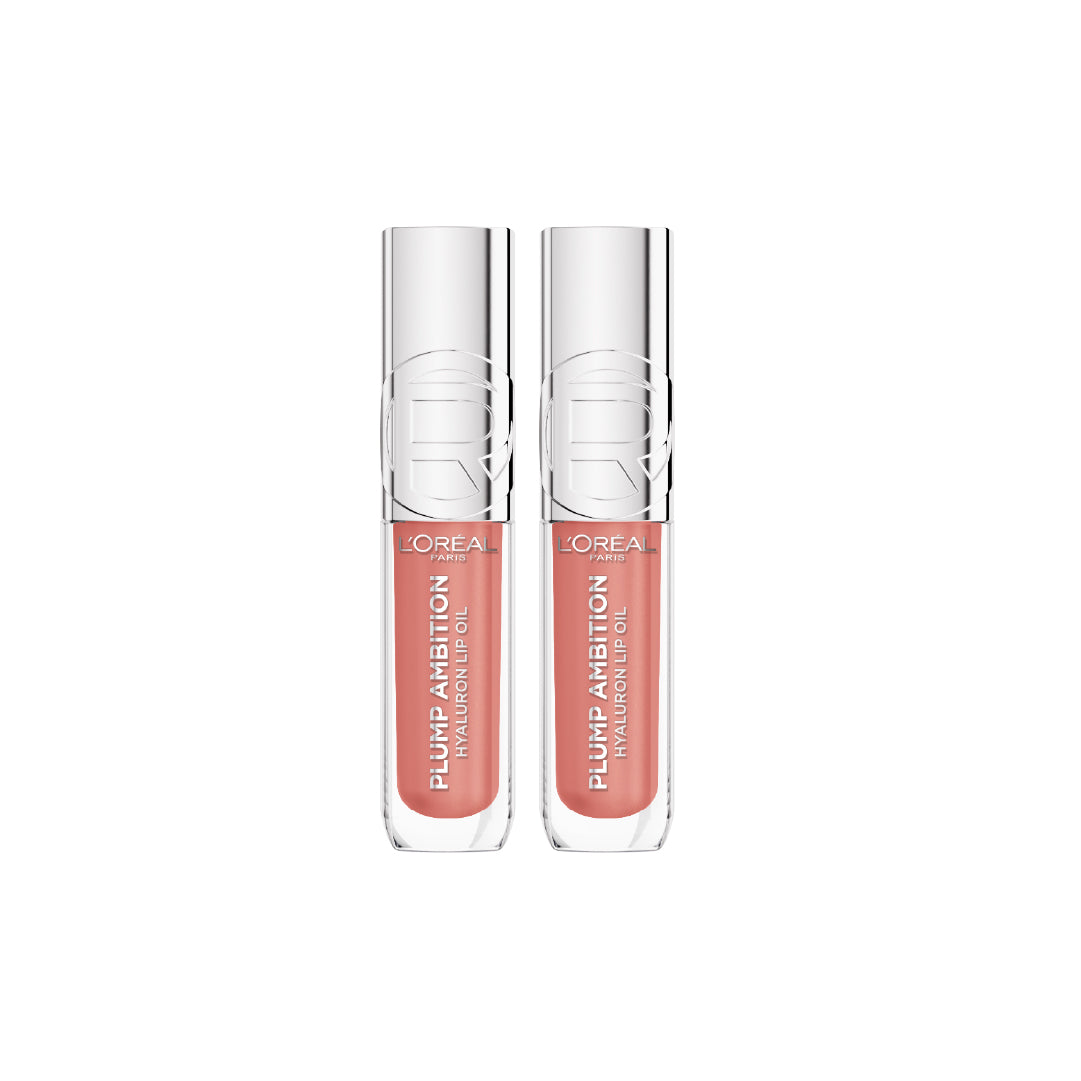 Plump Ambition Hyaluron Lip Oil, 24HR Hydration And Volumizing Shine x2