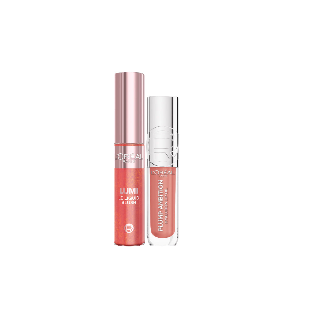 LUMI Blush Liquide + Plump Ambition Hyaluron Lip Oil Bundle