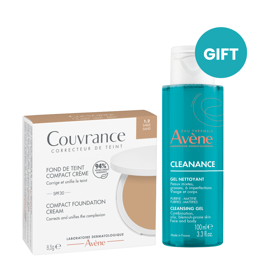 Couvrance Compact Foundation Cream + Gift From Avène: Cleanance Gel 100ML