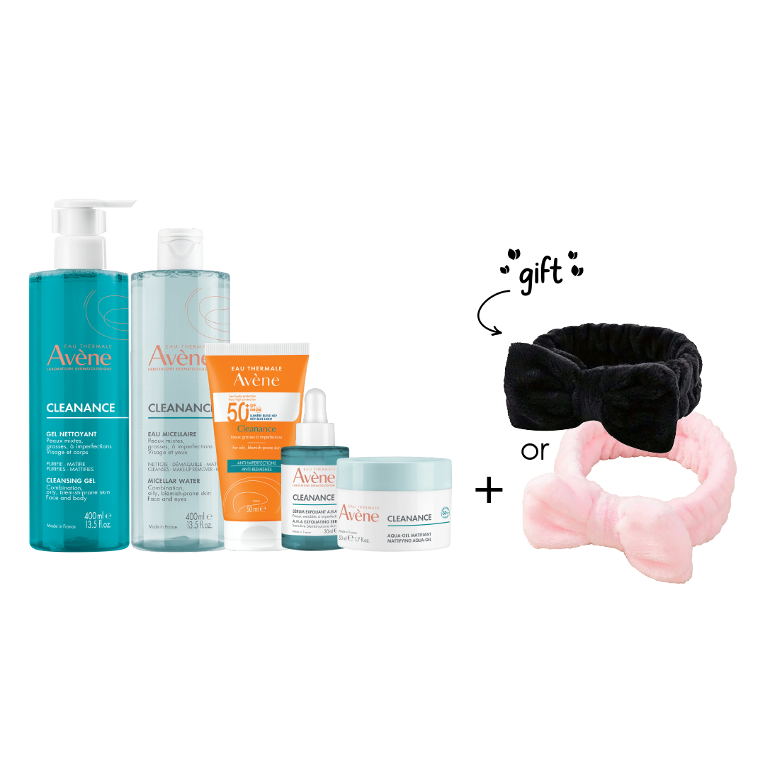Avène Cleanance Complete Anti-Blemish Care Set & Acne Pro Skin + Free Gift