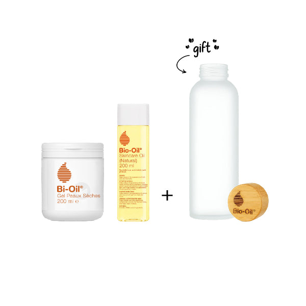 Dry Skin Gel 200 ML + Skin Care Oil ( Natural) 200 ML + Free Gift