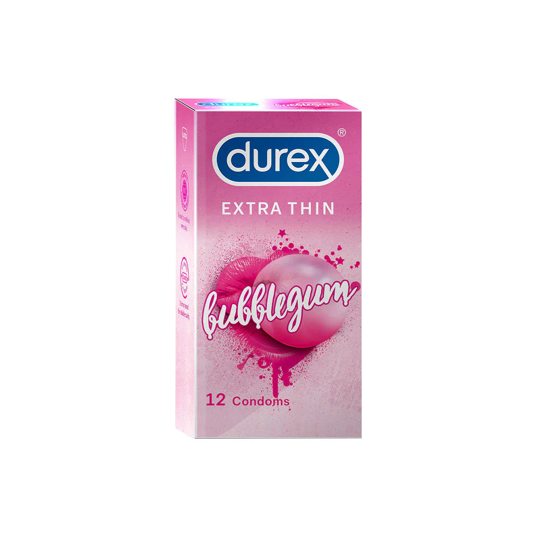 Durex Extra Thin Bubblegum - 12 Condoms