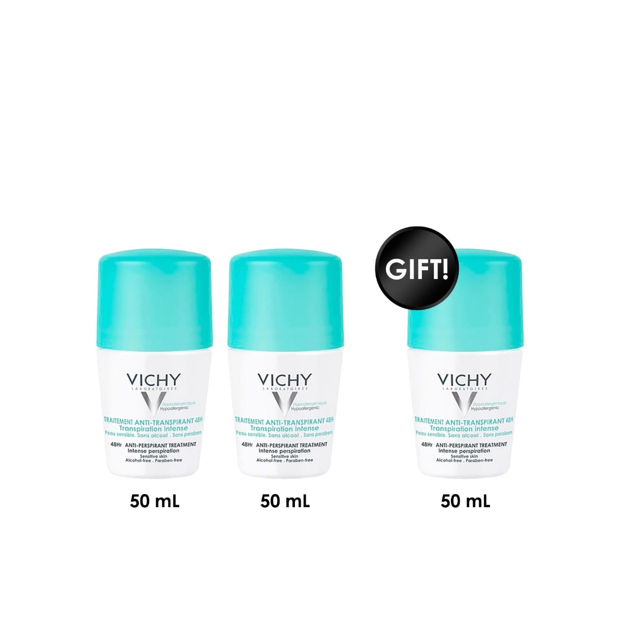 48-Hour Anti-Perspirant Roll-On Triple Pack (2 + 1 Free)