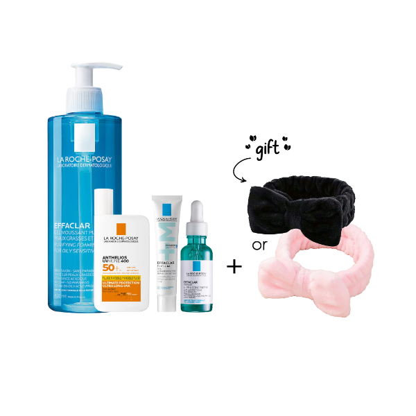 Effaclar DUO+M + Effaclar Purifying Foaming Gel + Effaclar Ultra Concentrated Serum + Anthelios UVMune 400 Invisible Fluid SPF50+ + Gift From Zeina Care